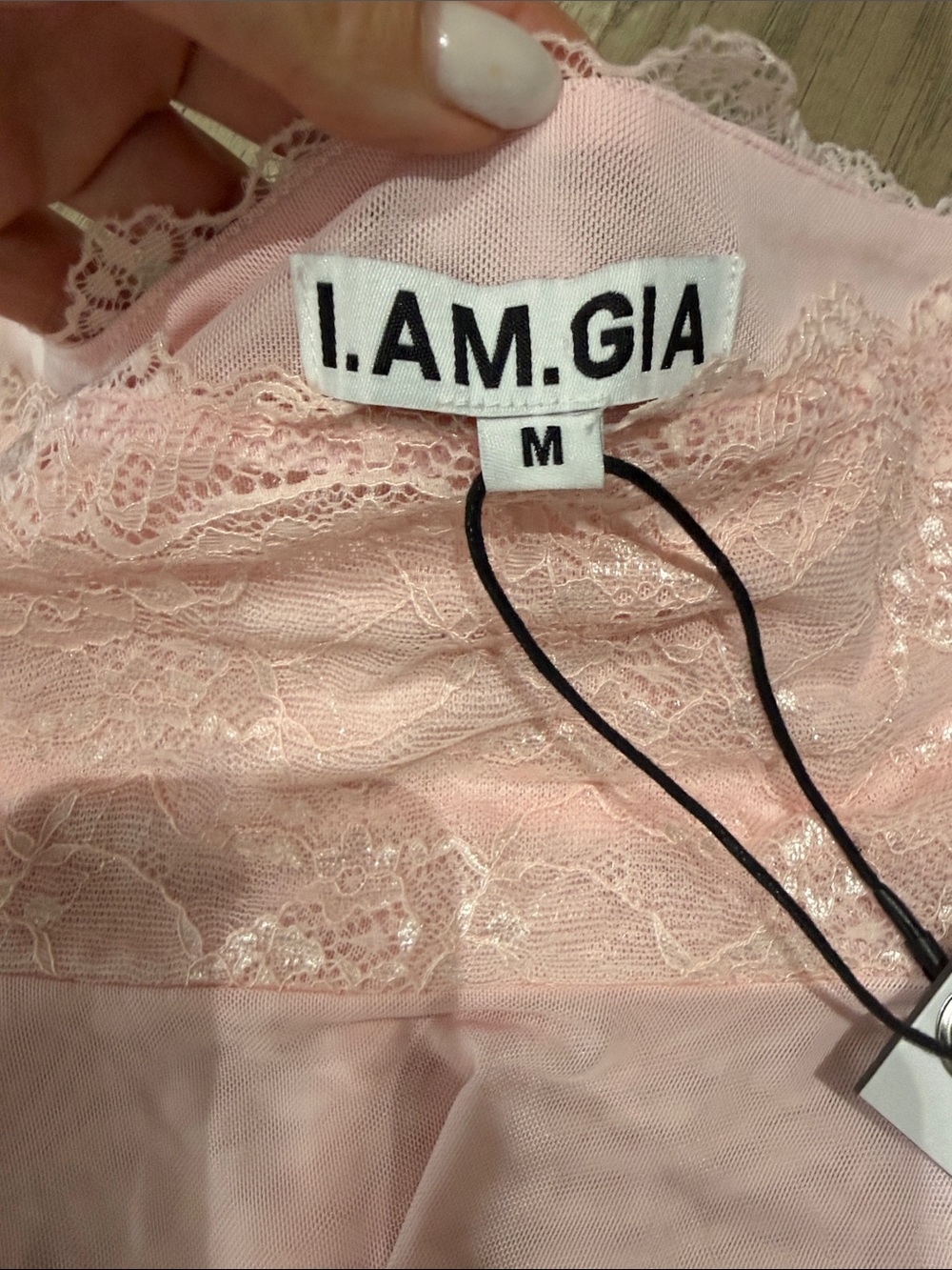 I.AM.GIA pink lace mini micro demi skirt - Picture 2 of 4